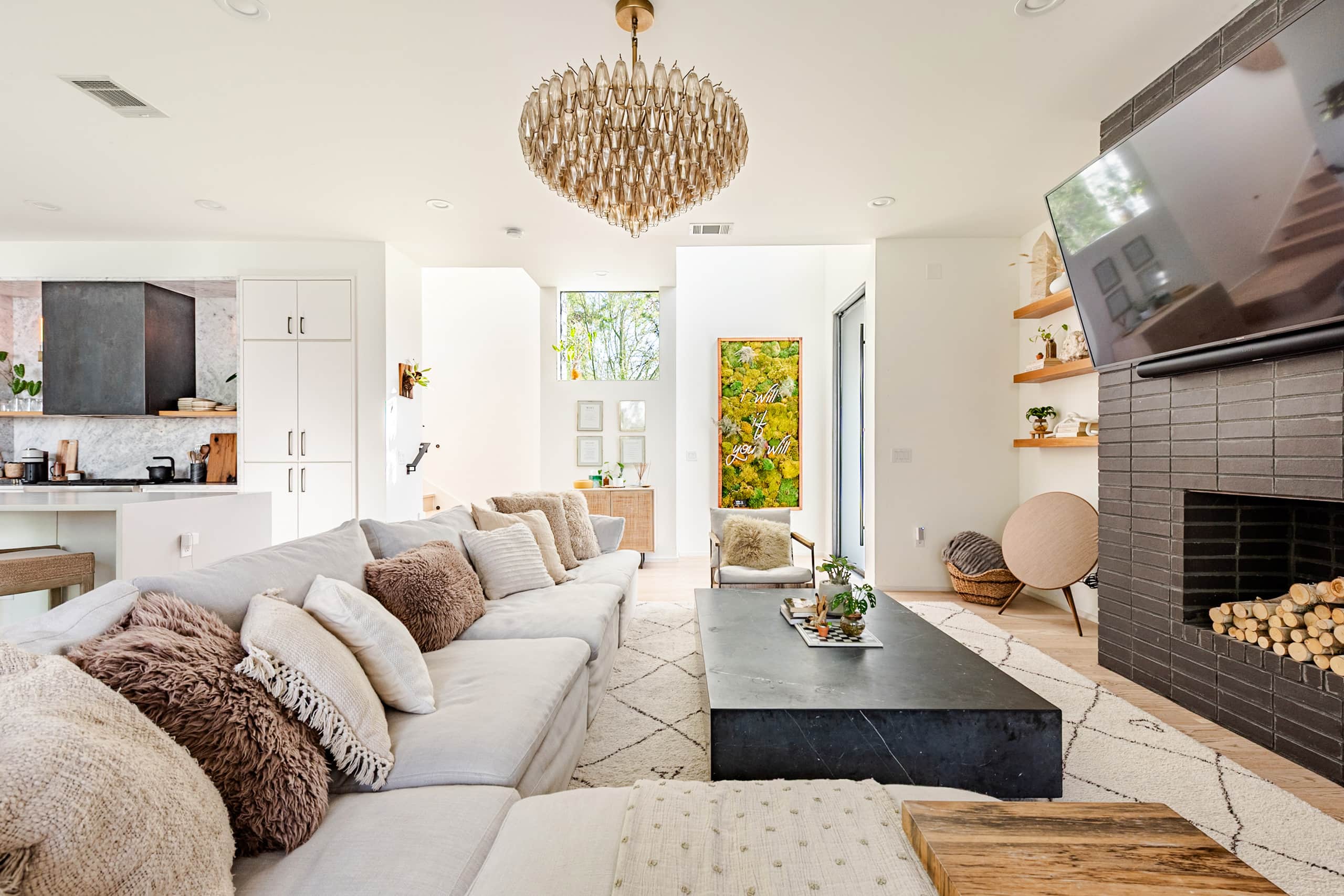 Styled sitting area at Bali in Bouldin, a bookable Véla-designed rental